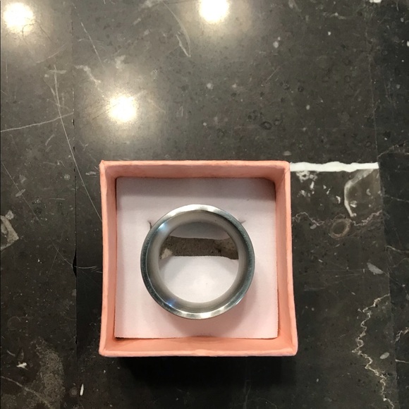 TeNo Stainless & Diamond Ring size 5.75